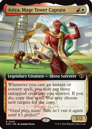Aziza, Mage Tower Captain (Extended Art) (SOS-345)  - Secrets of Strixhaven