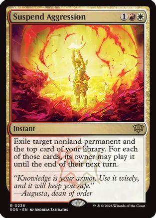 Suspend Aggression (SOS-236)  Foil - Secrets of Strixhaven