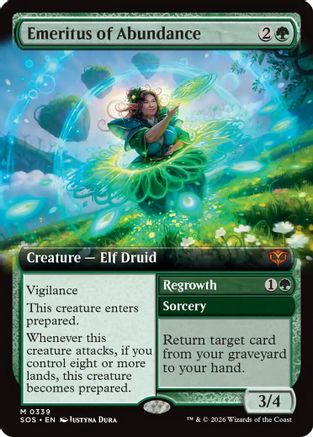 Emeritus of Abundance (Extended Art) (SOS-339)  - Secrets of Strixhaven
