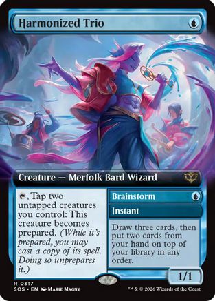 Harmonized Trio (Extended Art) (SOS-317)  - Secrets of Strixhaven