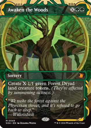 Awaken the Woods (SOA-049)  Foil - Secrets of Strixhaven: Mystical Archive