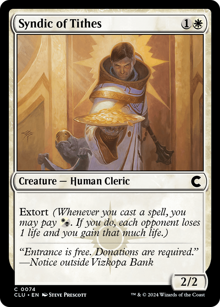 Syndic of Tithes (CLU-074)  - Ravnica: Clue Edition