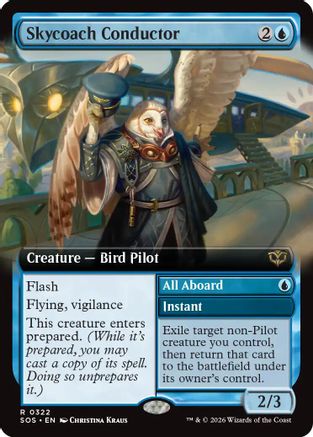Skycoach Conductor (Extended Art) (SOS-322)  Foil - Secrets of Strixhaven