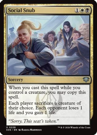 Social Snub (SOS-228)  Foil - Secrets of Strixhaven
