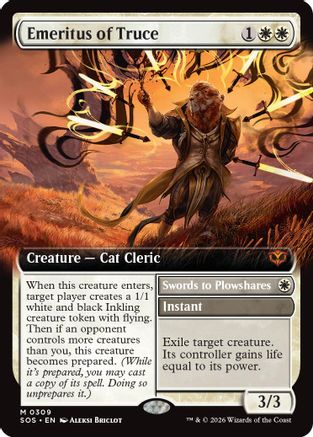 Emeritus of Truce (Extended Art) (SOS-309)  Foil - Secrets of Strixhaven