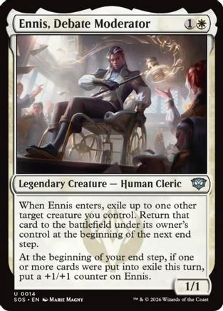 Ennis, Debate Moderator (SOS-014)  - Secrets of Strixhaven