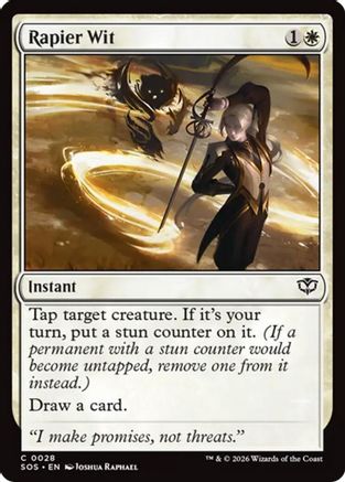 Rapier Wit (SOS-028)  Foil - Secrets of Strixhaven