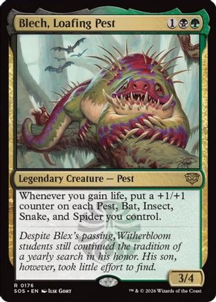 Blech, Loafing Pest (SOS-176)  Foil - Secrets of Strixhaven