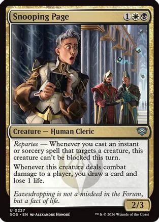 Snooping Page (SOS-227)  - Secrets of Strixhaven