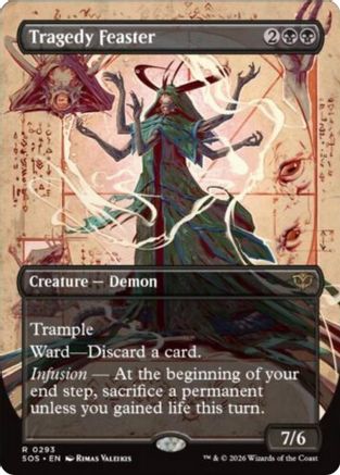 Tragedy Feaster (Borderless) (SOS-293)  Foil - Secrets of Strixhaven