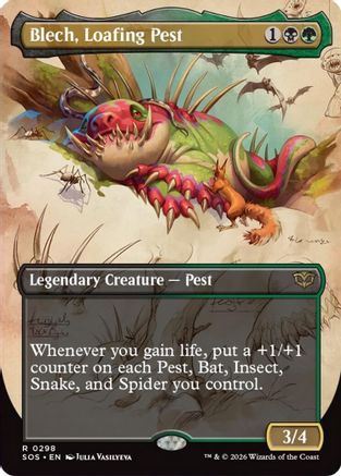 Blech, Loafing Pest (Borderless) (SOS-298)  - Secrets of Strixhaven