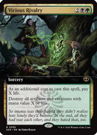 Vicious Rivalry (Extended Art) (SOS-359)  - Secrets of Strixhaven