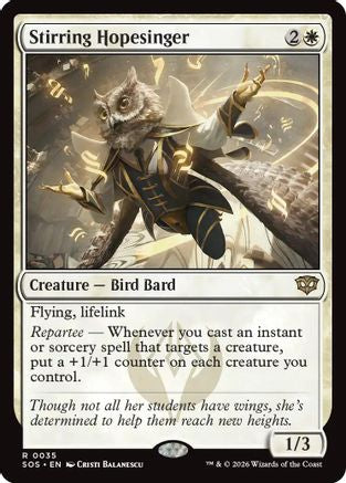Stirring Hopesinger (SOS-035)  Foil - Secrets of Strixhaven