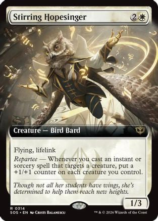 Stirring Hopesinger (Extended Art) (SOS-314)  - Secrets of Strixhaven