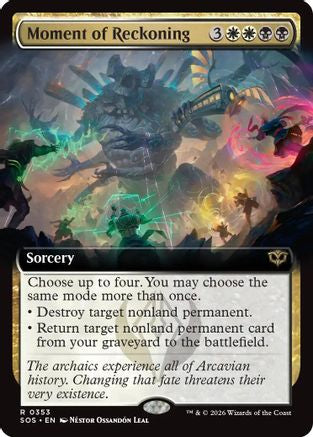 Moment of Reckoning (Extended Art) (SOS-353)  Foil - Secrets of Strixhaven