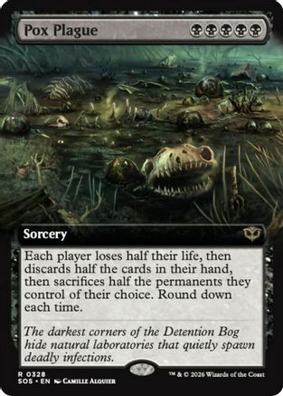 Pox Plague (Extended Art) (SOS-328)  - Secrets of Strixhaven