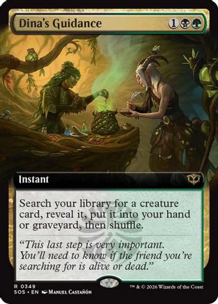 Dina's Guidance (Extended Art) (SOS-349)  Foil - Secrets of Strixhaven