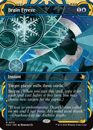 Brain Freeze (SOA-013)  Foil - Secrets of Strixhaven: Mystical Archive