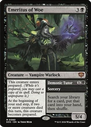 Emeritus of Woe (SOS-080)  Foil - Secrets of Strixhaven