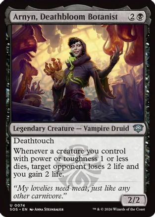 Arnyn, Deathbloom Botanist (SOS-074)  Foil - Secrets of Strixhaven