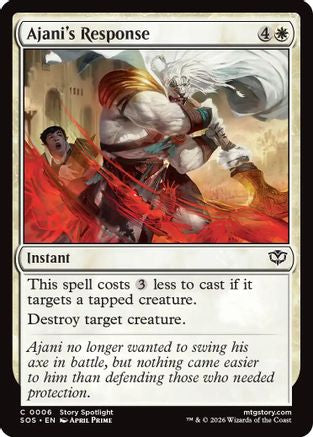 Ajani's Response (SOS-006)  Foil - Secrets of Strixhaven