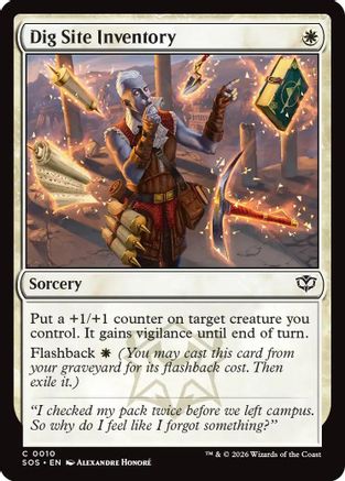Dig Site Inventory (SOS-010)  - Secrets of Strixhaven