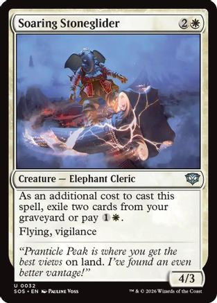 Soaring Stoneglider (SOS-032)  Foil - Secrets of Strixhaven
