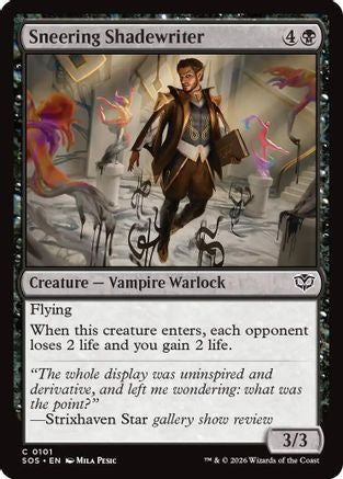 Sneering Shadewriter (SOS-101)  Foil - Secrets of Strixhaven
