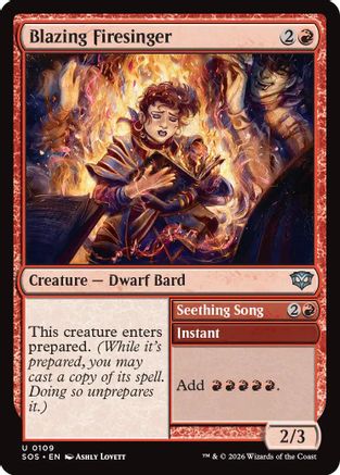 Blazing Firesinger (SOS-109)  - Secrets of Strixhaven