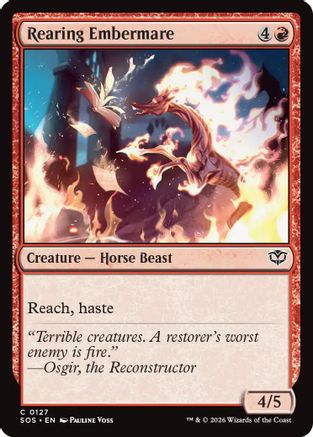 Rearing Embermare (SOS-127)  Foil - Secrets of Strixhaven