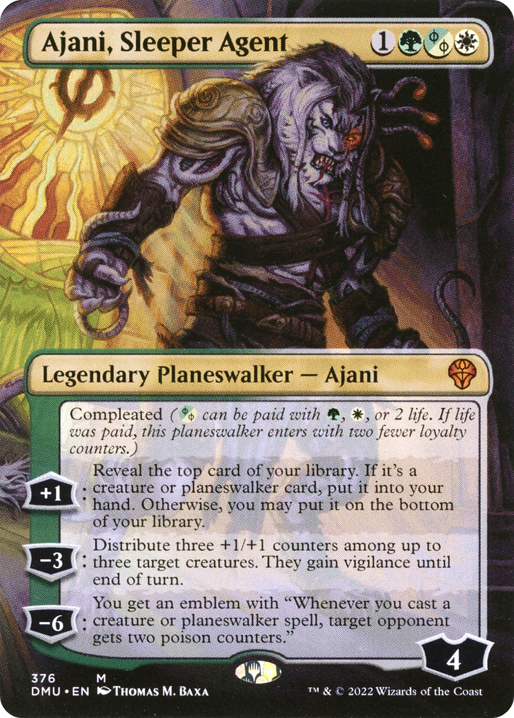 Ajani, Sleeper Agent (376) (DMU-376)  Foil - Dominaria United (Borderless)