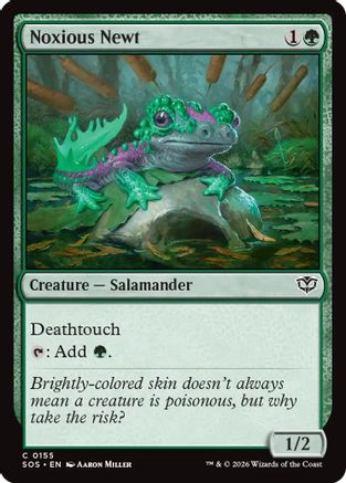 Noxious Newt (SOS-155)  Foil - Secrets of Strixhaven