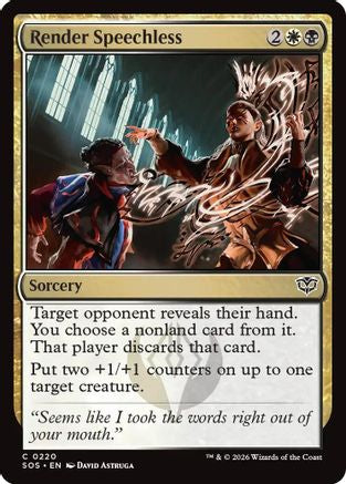 Render Speechless (SOS-220)  Foil - Secrets of Strixhaven