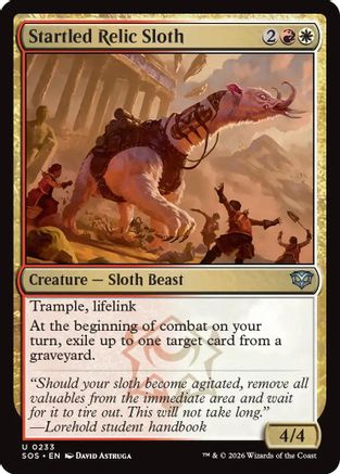 Startled Relic Sloth (SOS-233)  - Secrets of Strixhaven