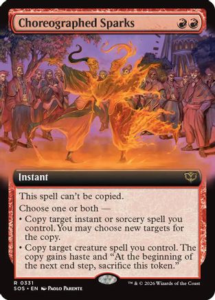 Choreographed Sparks (Extended Art) (SOS-331)  Foil - Secrets of Strixhaven