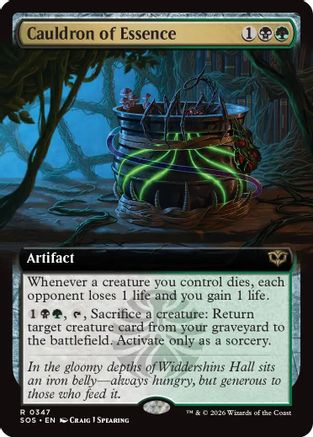 Cauldron of Essence (Extended Art) (SOS-347)  - Secrets of Strixhaven