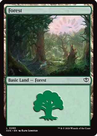 Forest (0280) (SOS-280)  Foil - Secrets of Strixhaven