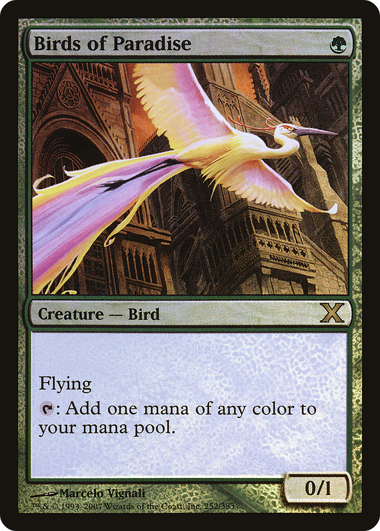 Birds of Paradise (10E-252★)  Foil - Tenth Edition