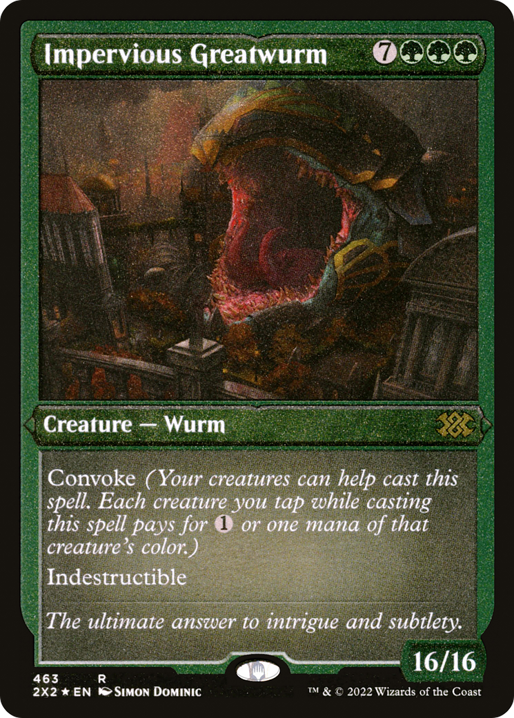 Impervious Greatwurm (Foil Etched) (2X2-463)  Foil - Double Masters 2022