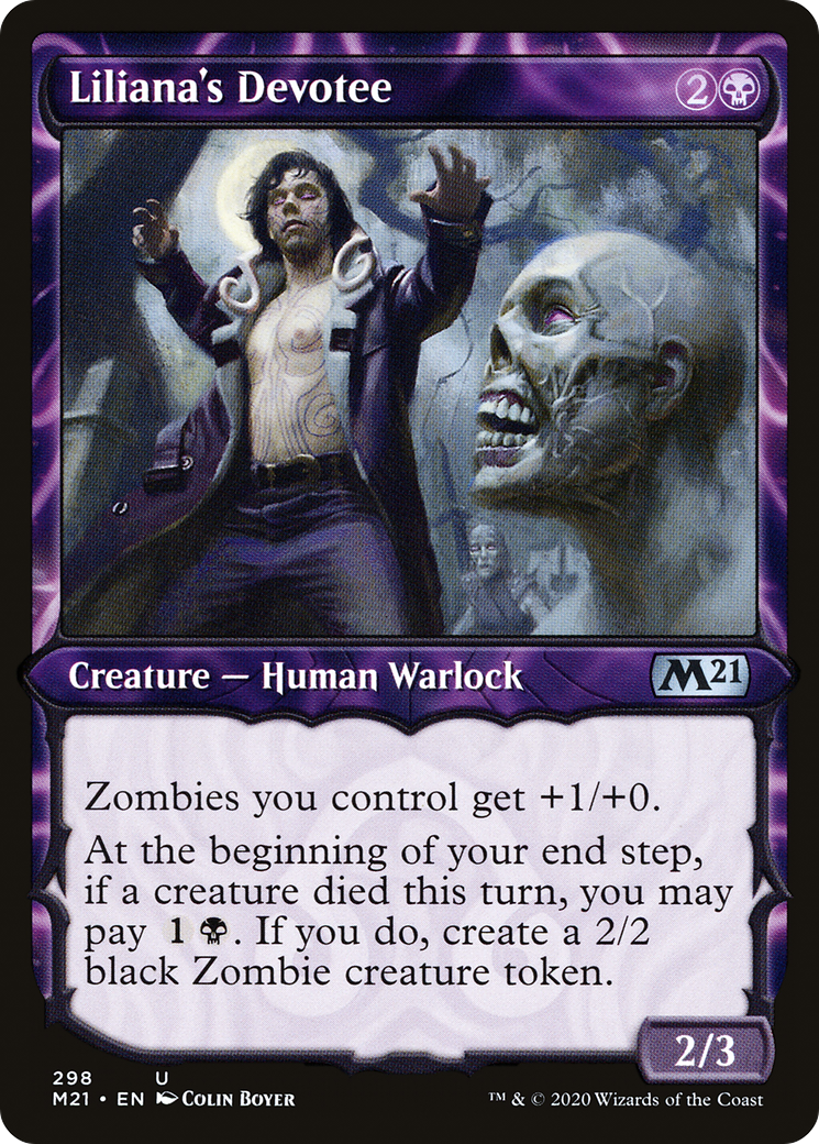 Liliana's Devotee (Showcase) (M21-298)  - Core Set 2021: (Showcase)