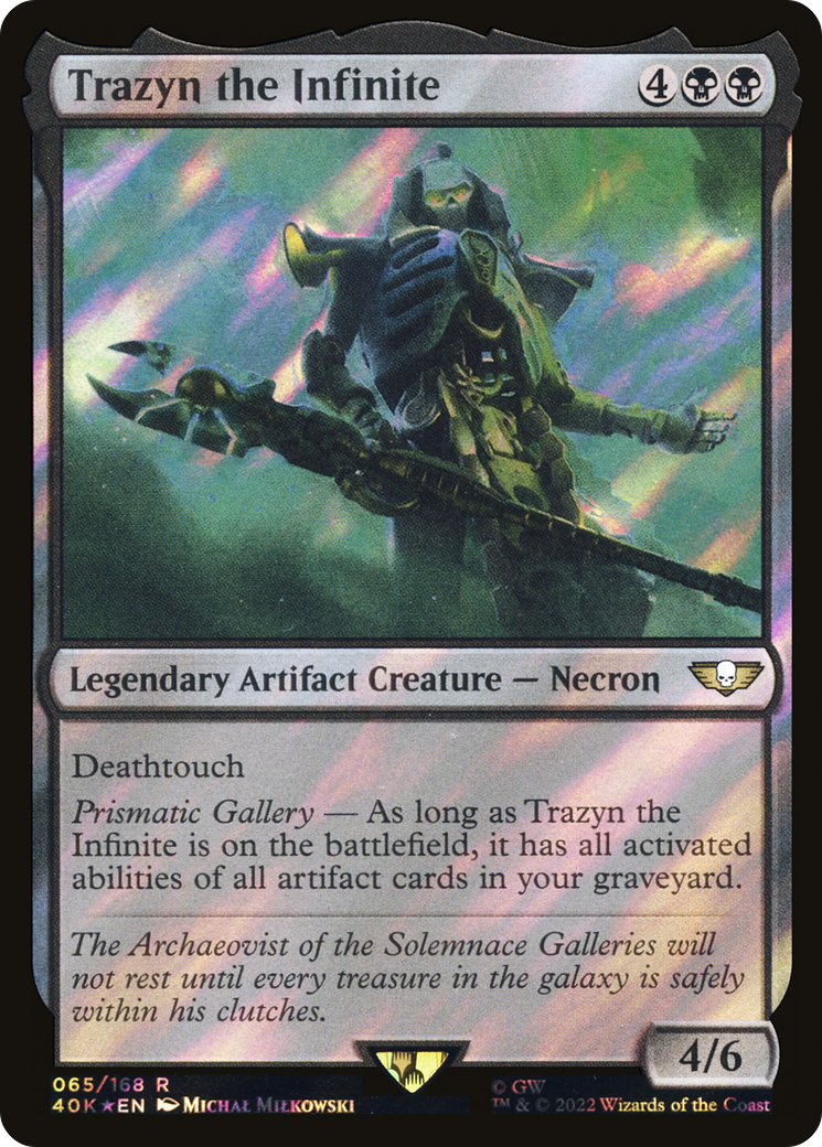 Trazyn the Infinite (Surge Foil) (40K-065)  Foil - Warhammer 40,000 Commander