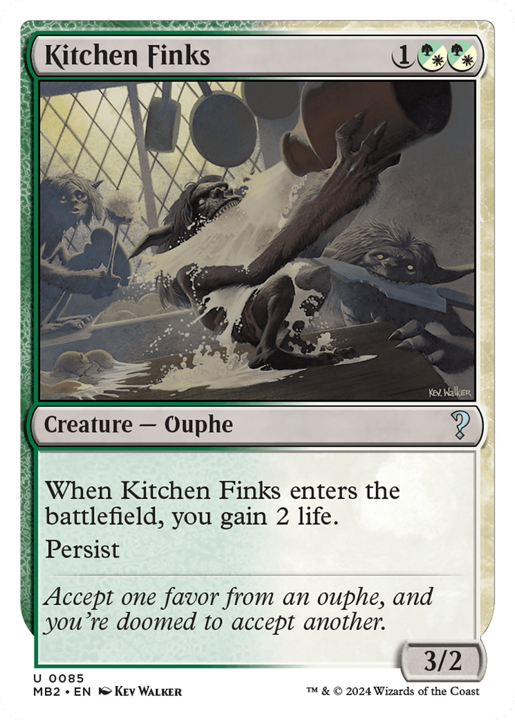 Kitchen Finks (White Border) (MB2-085)  - Mystery Booster 2