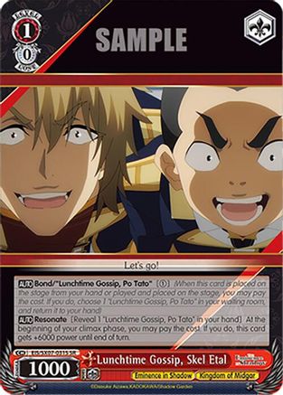 Lunchtime Gossip, Skel Etal (SR) (EIS/SX07-031S) - The Eminence in Shadow