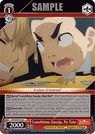 Lunchtime Gossip, Po Tato (EIS/SX07-032) - The Eminence in Shadow