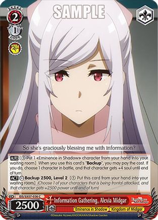 Information Gathering, Alexia Midgar (EIS/SX07-036) - The Eminence in Shadow