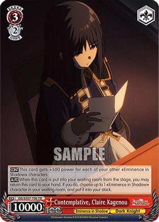 Contemplative, Claire Kagenou (EIS/SX07-T06) - The Eminence in Shadow