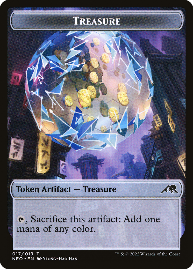 Treasure Token (NEO-017) - Kamigawa: Neon Dynasty Tokens Foil