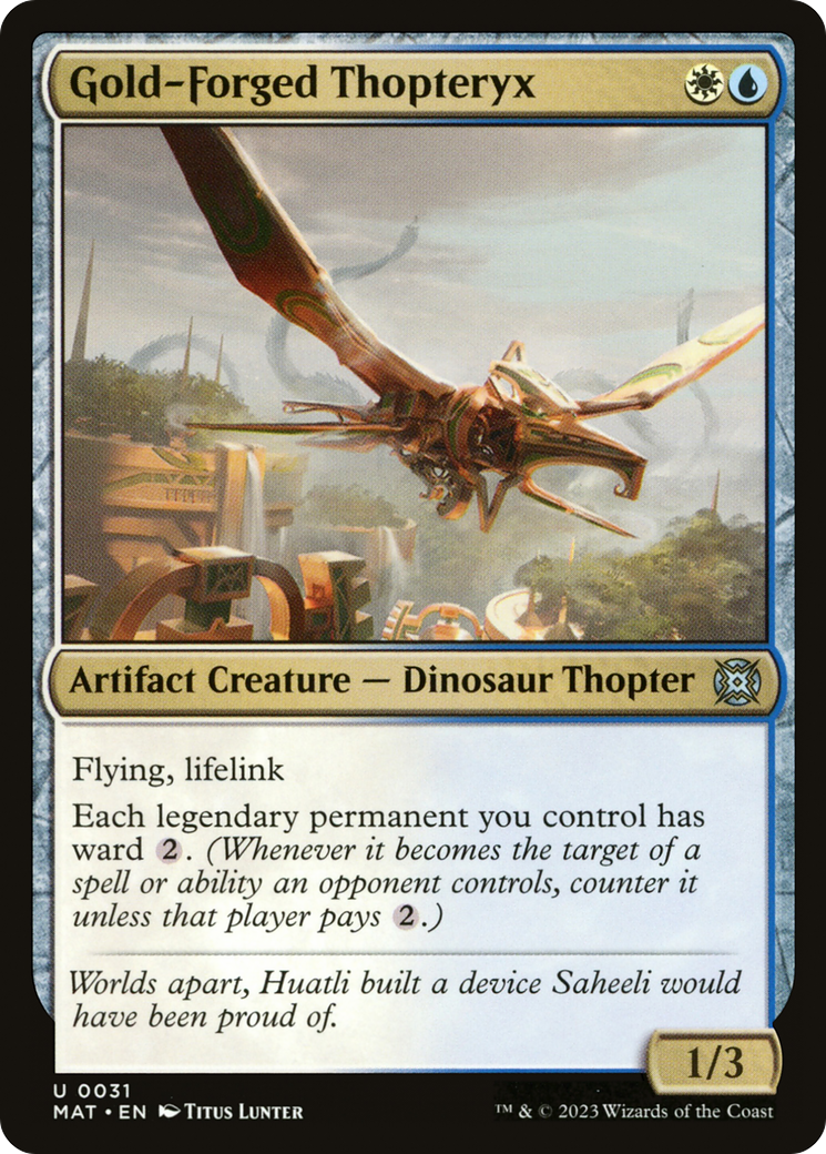 Gold-Forged Thopteryx (MAT-031)  Foil - March of the Machine: The Aftermath