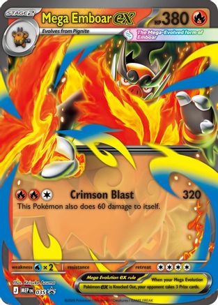 Mega Emboar ex 035  - Holofoil ME Mega Evolution Promo - Promo