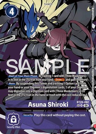 Asuna Shiroki (Rare Pull) (BT25-092) - Dual Revolution Foil